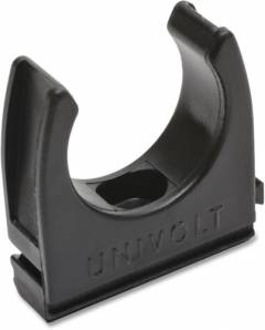 Univolt PVC Clip, Ø 25mm, Interlinkable, Black